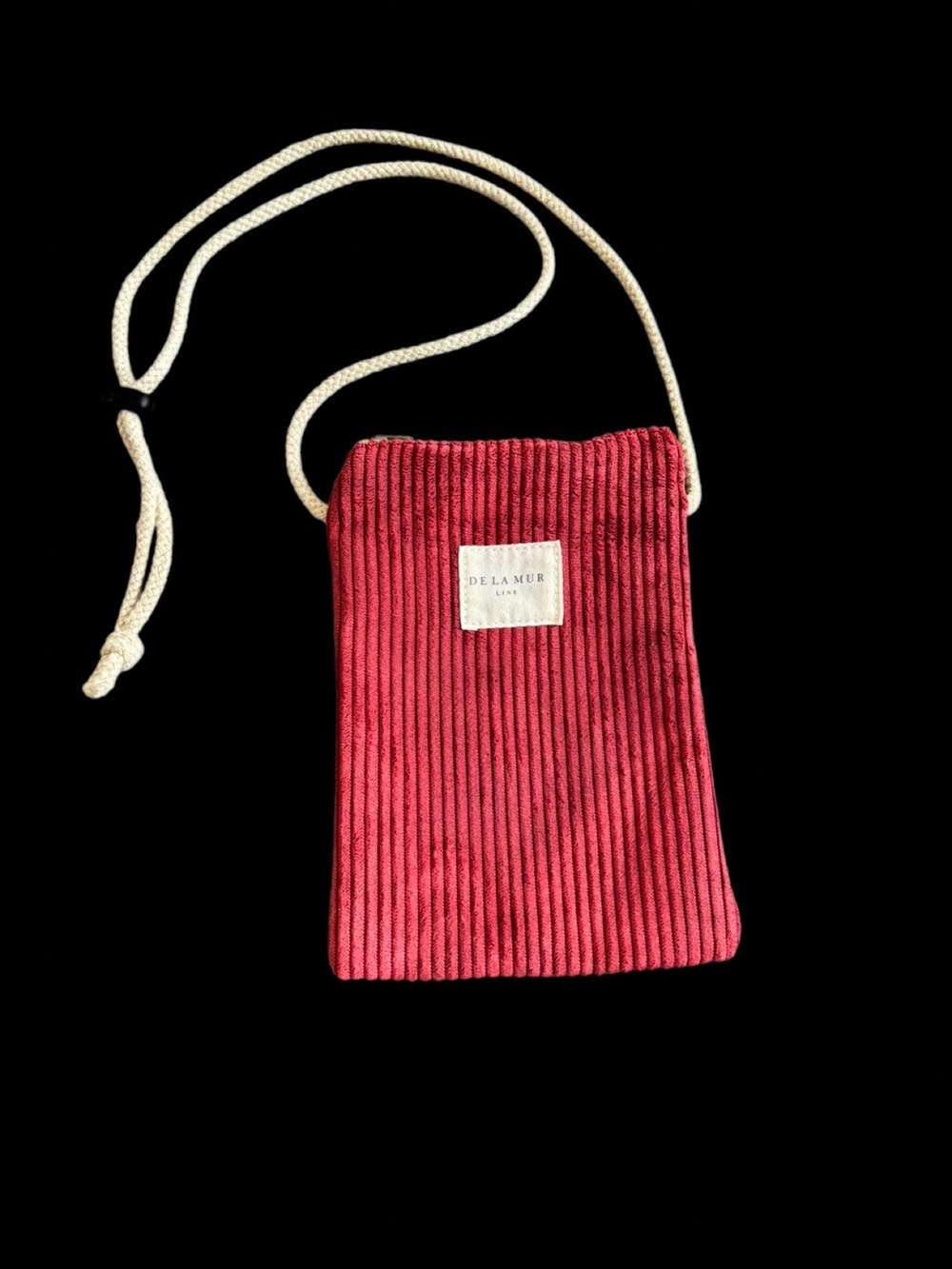 De La Mur Line Corduroy Mobile Phone Bag – Rust Orange Red / Teja